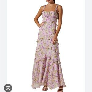 Floral Pink Maxi Dress